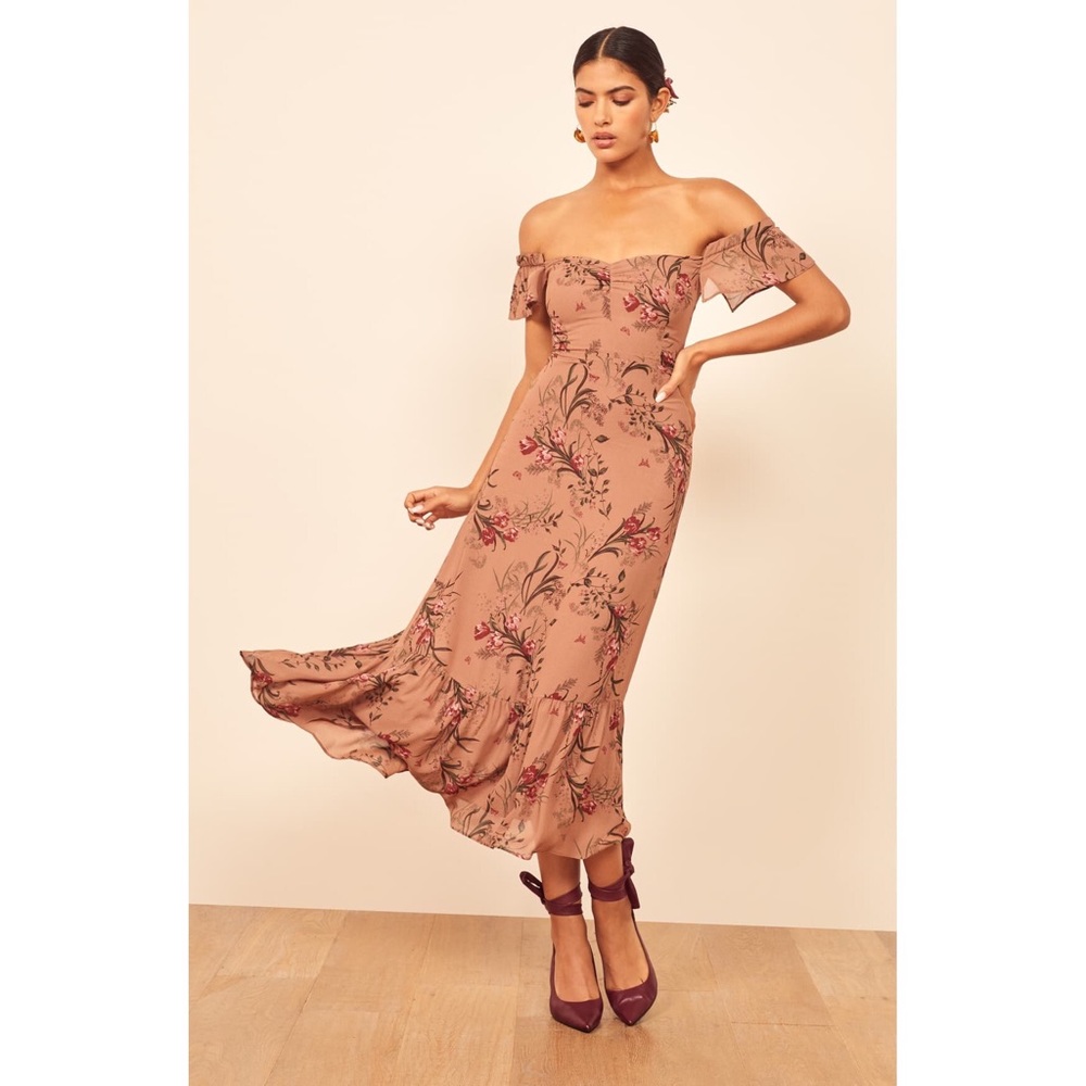 NWT Reformation Butterfly dress Cecile pink floral